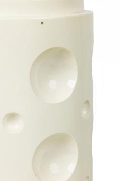  Laurel Lamp Company Laurel Lamp Co Beige Ceramic Dimpled Cylinder Column Table Lamp - 4162995