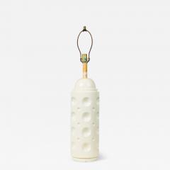  Laurel Lamp Company Laurel Lamp Co Beige Ceramic Dimpled Cylinder Column Table Lamp - 4178462