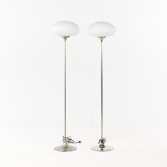  Laurel Lamp Company Laurel Lamp Company Mid Century Stainless Steel Tulip Floor Lamp Pair - 3695351