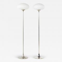  Laurel Lamp Company Laurel Lamp Company Mid Century Stainless Steel Tulip Floor Lamp Pair - 3758366