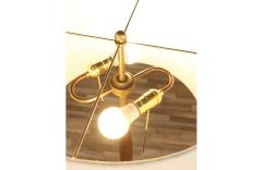  Laurel Lamp Company Laurel Sculpted Walnut Brass Floor Lamp - 3600355