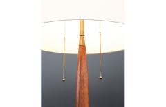  Laurel Lamp Company Laurel Sculpted Walnut Brass Floor Lamp - 3600356