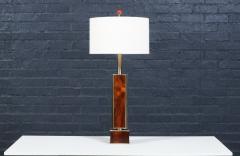  Laurel Lamp Company Laurel Sculptural Rosewood Brass Table Lamp - 4477745