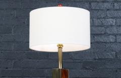  Laurel Lamp Company Laurel Sculptural Rosewood Brass Table Lamp - 4477749