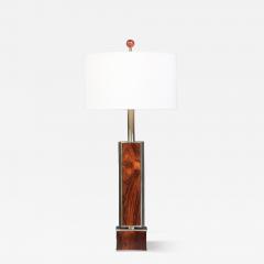  Laurel Lamp Company Laurel Sculptural Rosewood Brass Table Lamp - 4477820