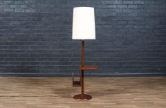  Laurel Lamp Company Laurel Walnut Floor Lamp w Magazine Holder Tray Table - 4329210