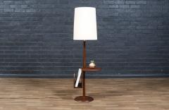  Laurel Lamp Company Laurel Walnut Floor Lamp w Magazine Holder Tray Table - 4329211
