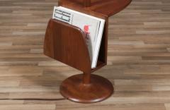  Laurel Lamp Company Laurel Walnut Floor Lamp w Magazine Holder Tray Table - 4329218