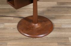  Laurel Lamp Company Laurel Walnut Floor Lamp w Magazine Holder Tray Table - 4329219