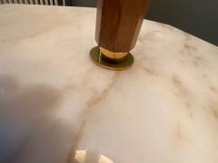  Laurel Lamp Company MARBLE BRASS AND WOOD OCTAGONAL FLOOR LAMP IN THE MANNER OF HARVEY PROBBER - 2314295