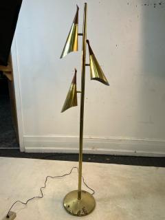  Laurel Lamp Company MID CENTURY BRASS TONE THREE CONE FLOOR LAMP - 2903053