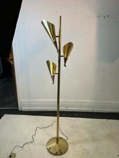  Laurel Lamp Company MID CENTURY BRASS TONE THREE CONE FLOOR LAMP - 2903054