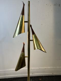  Laurel Lamp Company MID CENTURY BRASS TONE THREE CONE FLOOR LAMP - 2903104