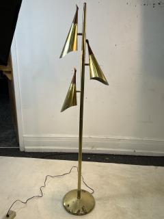  Laurel Lamp Company MID CENTURY BRASS TONE THREE CONE FLOOR LAMP - 2903106