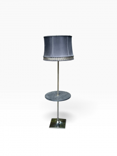  Laurel Lamp Company MID CENTURY LAUREL FLOOR LAMP WITH ATTACHED ROUND BLACK MARBLE TABLE - 4812018