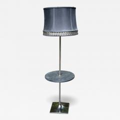  Laurel Lamp Company MID CENTURY LAUREL FLOOR LAMP WITH ATTACHED ROUND BLACK MARBLE TABLE - 4812019