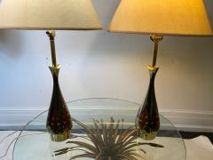  Laurel Lamp Company MODERNIST PAIR OF BRASS CUTOUT LAMPS BY LAUREL - 1656741
