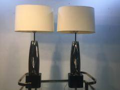  Laurel Lamp Company MODERNIST PAIR OF CHROME SCULPTURAL LAUREL LAMPS - 821834