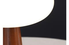  Laurel Lamp Company Mid Century Modern Mushroom Glass Walnut Lamp by Laurel - 3634419