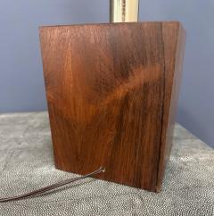  Laurel Lamp Company Mid Century Modern Rosewood and Brass Table Lamp 1960s - 4254353