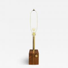  Laurel Lamp Company Mid Century Modern Rosewood and Brass Table Lamp 1960s - 4256425