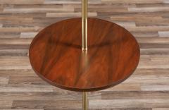  Laurel Lamp Company Mid Century Sculpted Brass Tripod Floor Lamp w Side Table by Laurel - 3849745