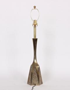  Laurel Lamp Company Monumental Laurel Lamp Co Brutalist Brass Table Lamp - 1593799