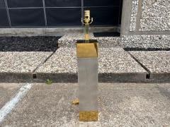  Laurel Lamp Company Pair Of Laurel Stainless Steel And Brass Lamps - 4676695