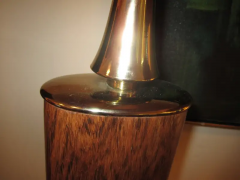  Laurel Lamp Company Pair Of Rosewood And Brass Tall Laurel Lamps Mid century Danish - 3068922