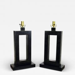  Laurel Lamp Company Pair of American Modern Rubbed Bronze Table Lamps Laurel Lamp Company - 4178447