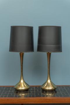  Laurel Lamp Company Pair of Brass Laurel Lamps - 3918861