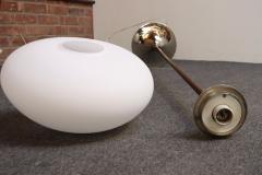  Laurel Lamp Company Pair of Chrome Laurel Floor Lamps with Frosted Mushroom Shades and Walnut Stems - 4380900