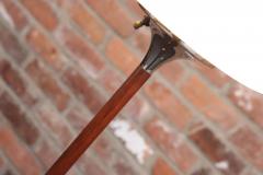  Laurel Lamp Company Pair of Chrome Laurel Floor Lamps with Frosted Mushroom Shades and Walnut Stems - 4380901