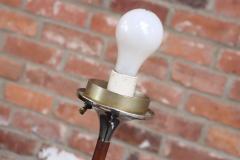  Laurel Lamp Company Pair of Chrome Laurel Floor Lamps with Frosted Mushroom Shades and Walnut Stems - 4380903