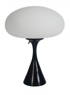  Laurel Lamp Company Pair of Mid Century Modern Laurel Mushroom Table Lamps in Black White - 1738695