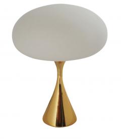  Laurel Lamp Company Pair of Mid Century Modern Laurel Mushroom Table Lamps in Brass - 1738772