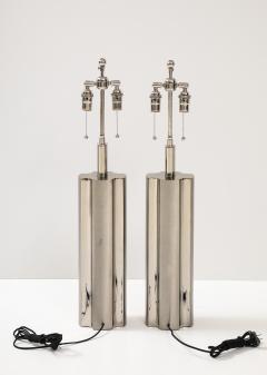  Laurel Lamp Company Pair of Modernist Polished Chrome lamps by Laurel Lamp Company - 3720883