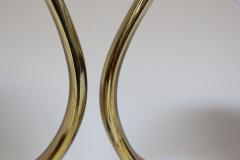  Laurel Lamp Company Pair of Sculptural Adjustable Metal and Brass Finish Table Lamps by Laurel - 3159040