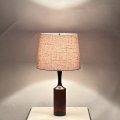  Laurel Lamp Company Pair of Slender Walnut Lamps with Custom Linen Shades by Laurel - 4281680