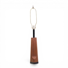  Laurel Lamp Company Richard Barr for Laurel Mid Century Walnut Table Lamps Pair - 4703659