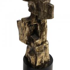  Laurel Lamp Company Tall Laurel Table Lamp Brutalist Cubist Brass Bronze - 3780961