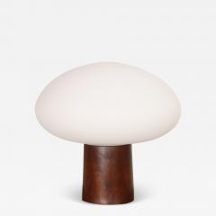  Laurel Lamp Company Vintage Mushroom Table Lamp with Frosted Glass Shade and Walnut Base by Laurel - 4544469