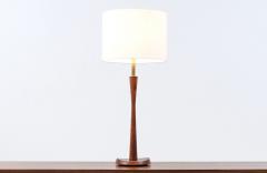  Laurel Light Co Mid Century Modern Walnut Brass Accent Table Lamp by Laurel - 3382813