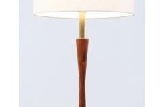  Laurel Light Co Mid Century Modern Walnut Brass Accent Table Lamp by Laurel - 3382817