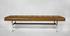  Laverne International Laverne International Bench in Box Tufted Camel Leather NYC Series 1960s - 2377159