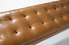  Laverne International Laverne International Long Bench in Box Tufted Camel Leather NYC Series 1960s - 2359094