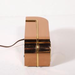  Lawson Time Inc Art Deco Lawson Model P 40 Zephyr Streamlined Copper Brass Electric Clock - 4744955