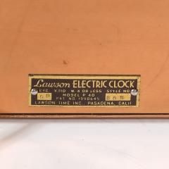  Lawson Time Inc Art Deco Lawson Model P 40 Zephyr Streamlined Copper Brass Electric Clock - 4744963