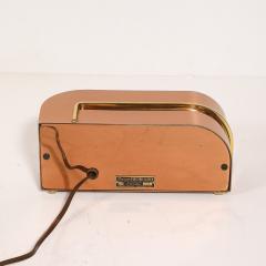  Lawson Time Inc Art Deco Lawson Model P 40 Zephyr Streamlined Copper Brass Electric Clock - 4744981