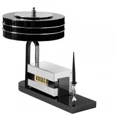  Lawson Time Inc Rare Early Art Deco Lawson Clock Lamp Combo - 4565367